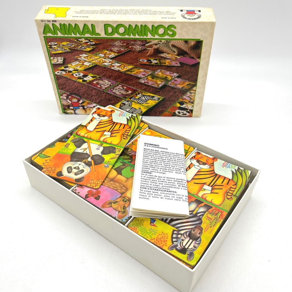 Vintage 1984 Discovery Toys Animal Dominos Matching‎ Game Item 202 Made in Spain